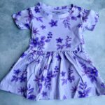 Purple Floral print frock